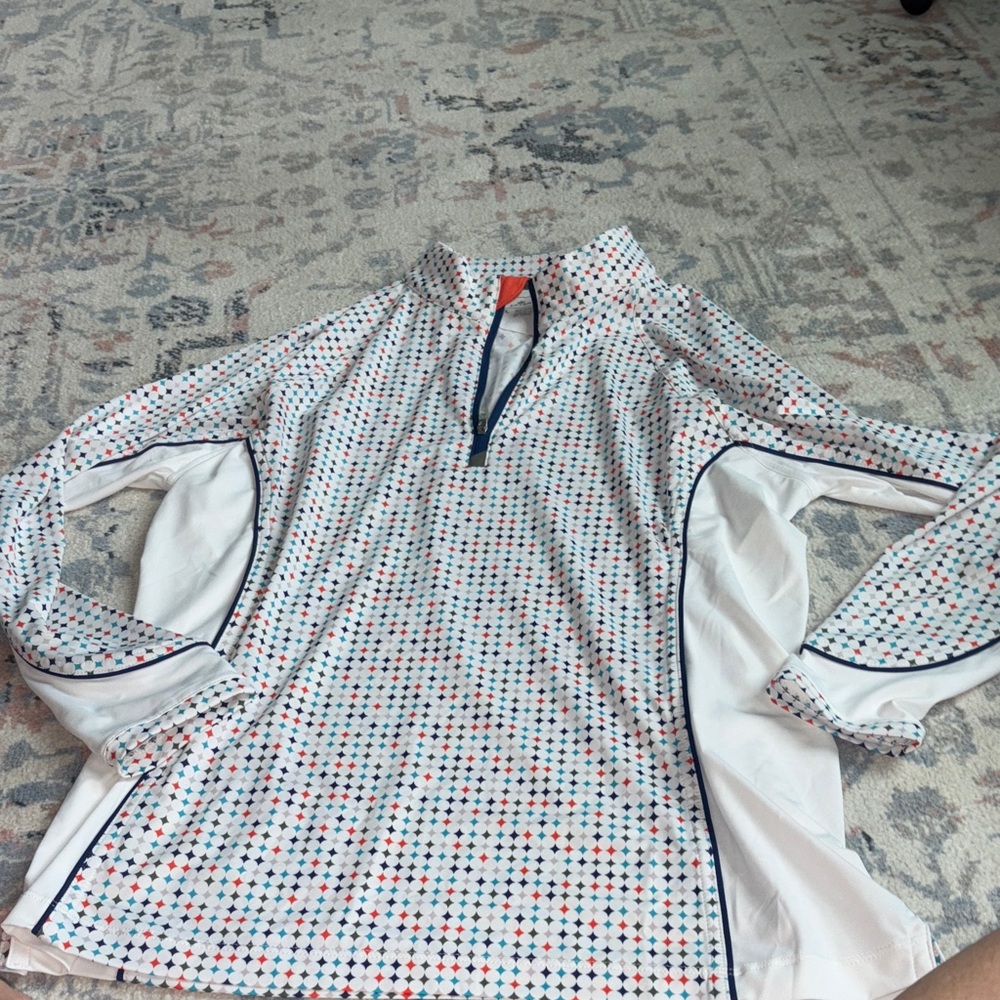 Peter Millar Multicolor Patterned Long Sleeve Top size large